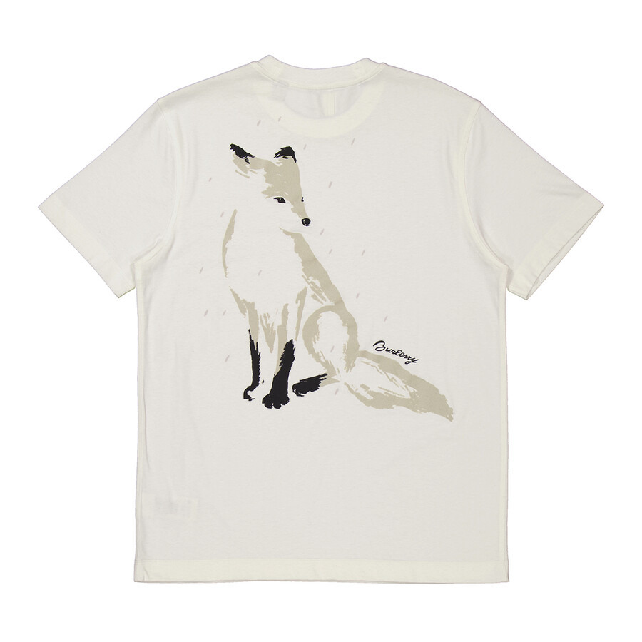 Burberry Fox Printed Crewneck Cotton T-Shirt - 2