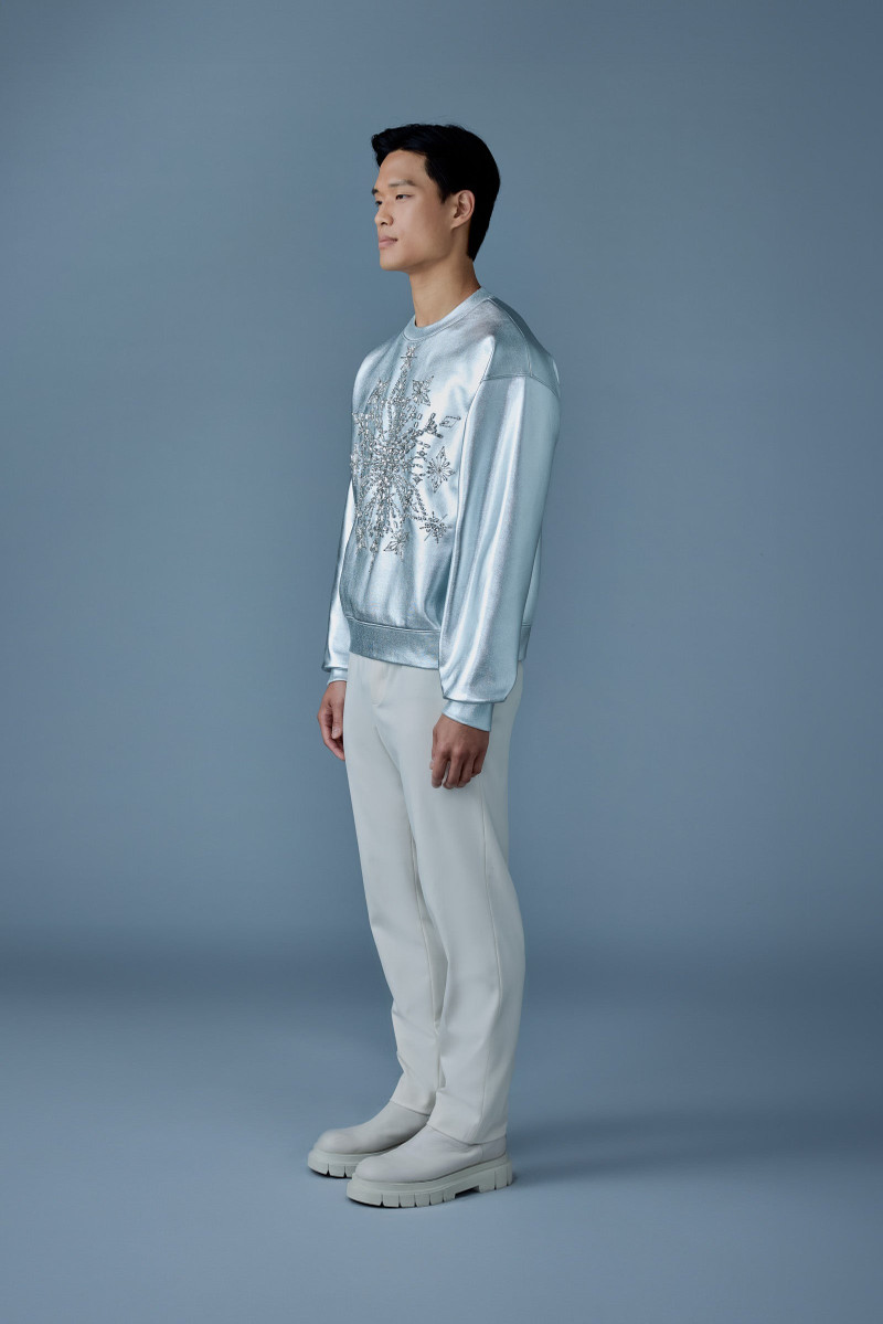 MAZI Snowflake diamante appliqué sweater 3