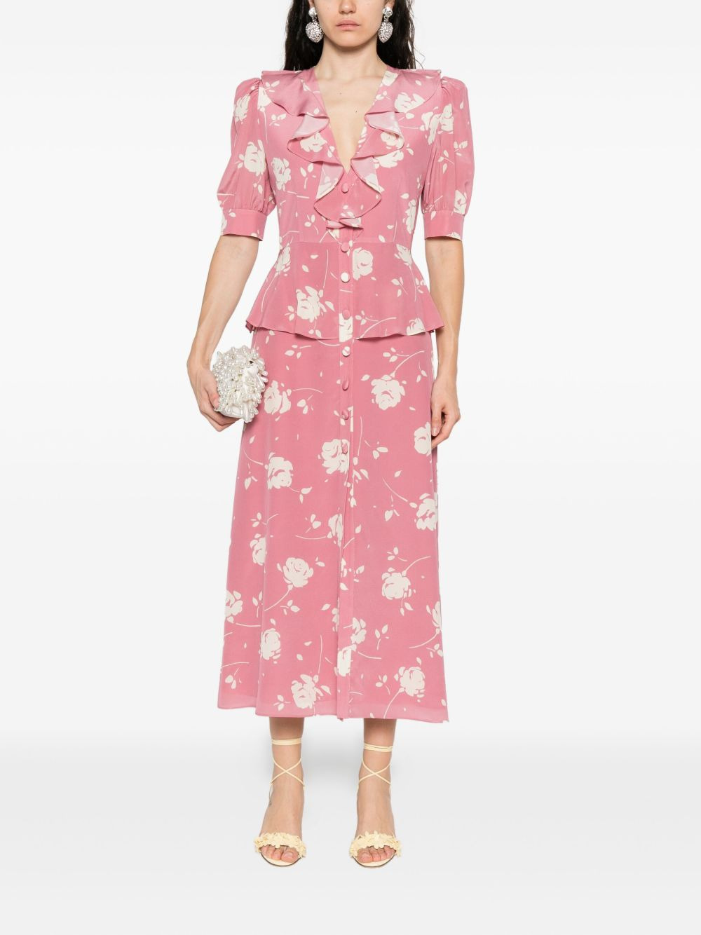 floral-print midi dress - 2