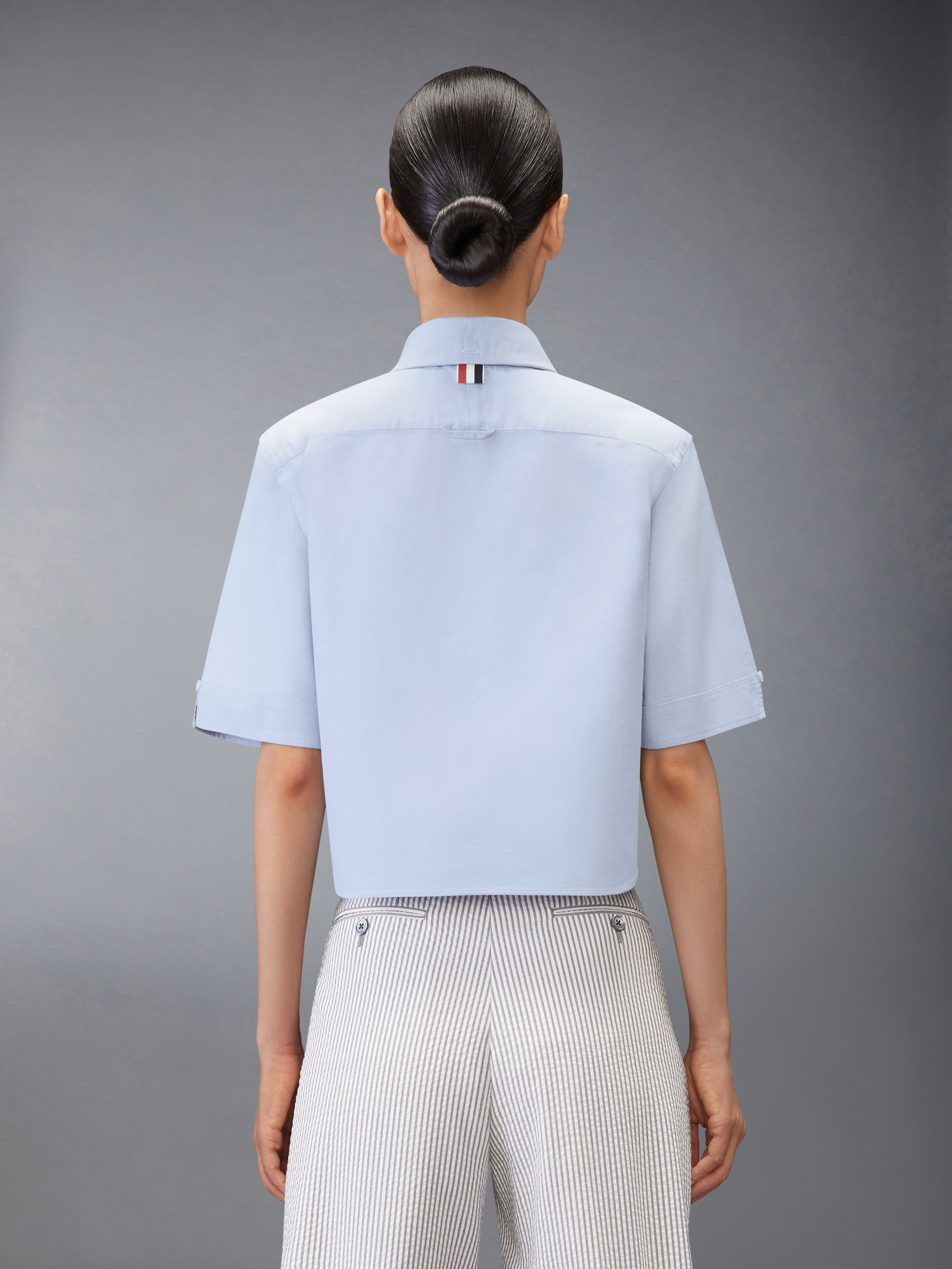 OXFORD CROPPED SHORT SLEEVE SHIRT - 3