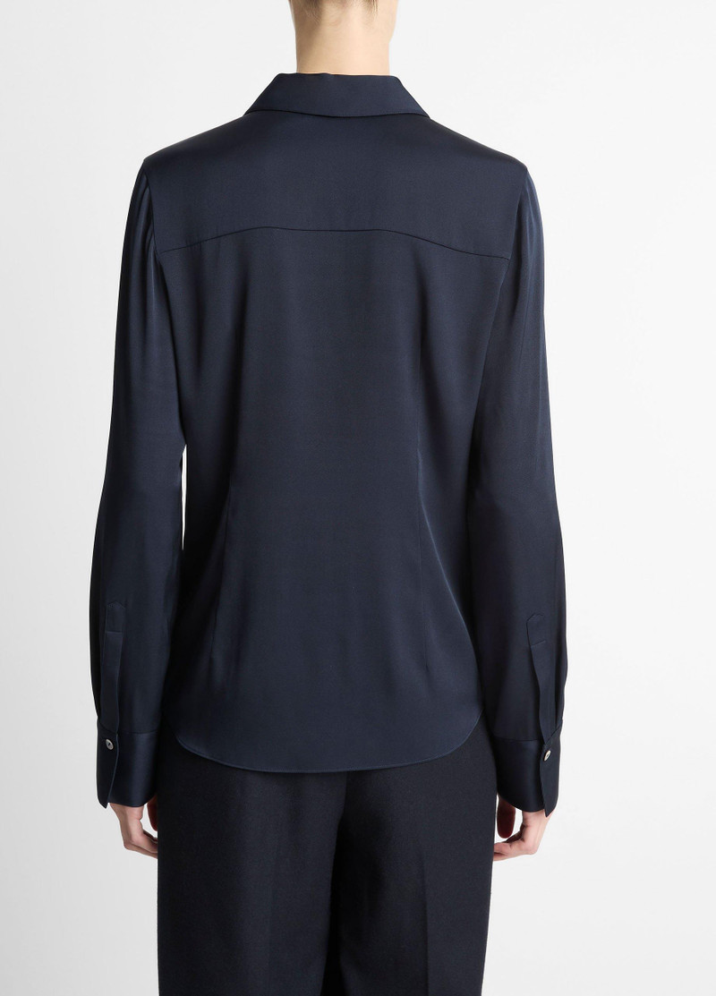 Vince Silk-Blend Slim Button-Front Blouse outlook