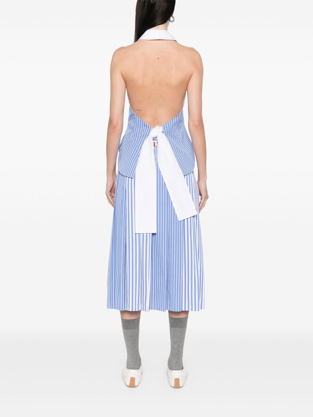pinstriped halter top - 4