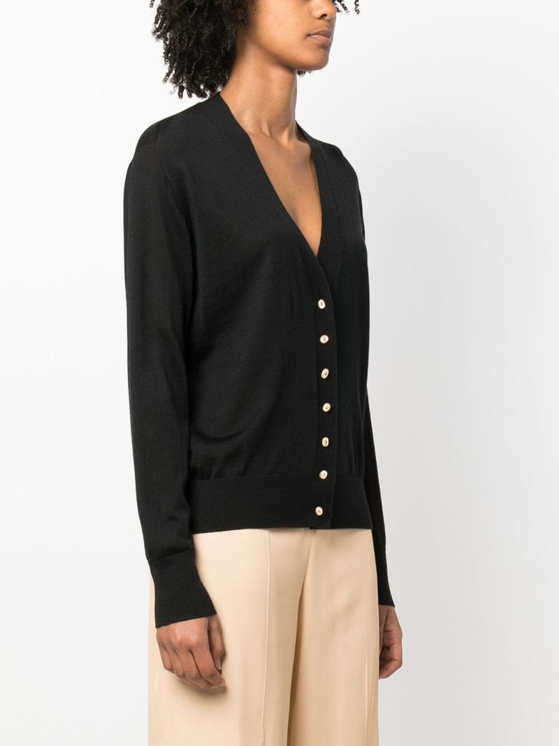 fine-knit V-neck cardigan 3