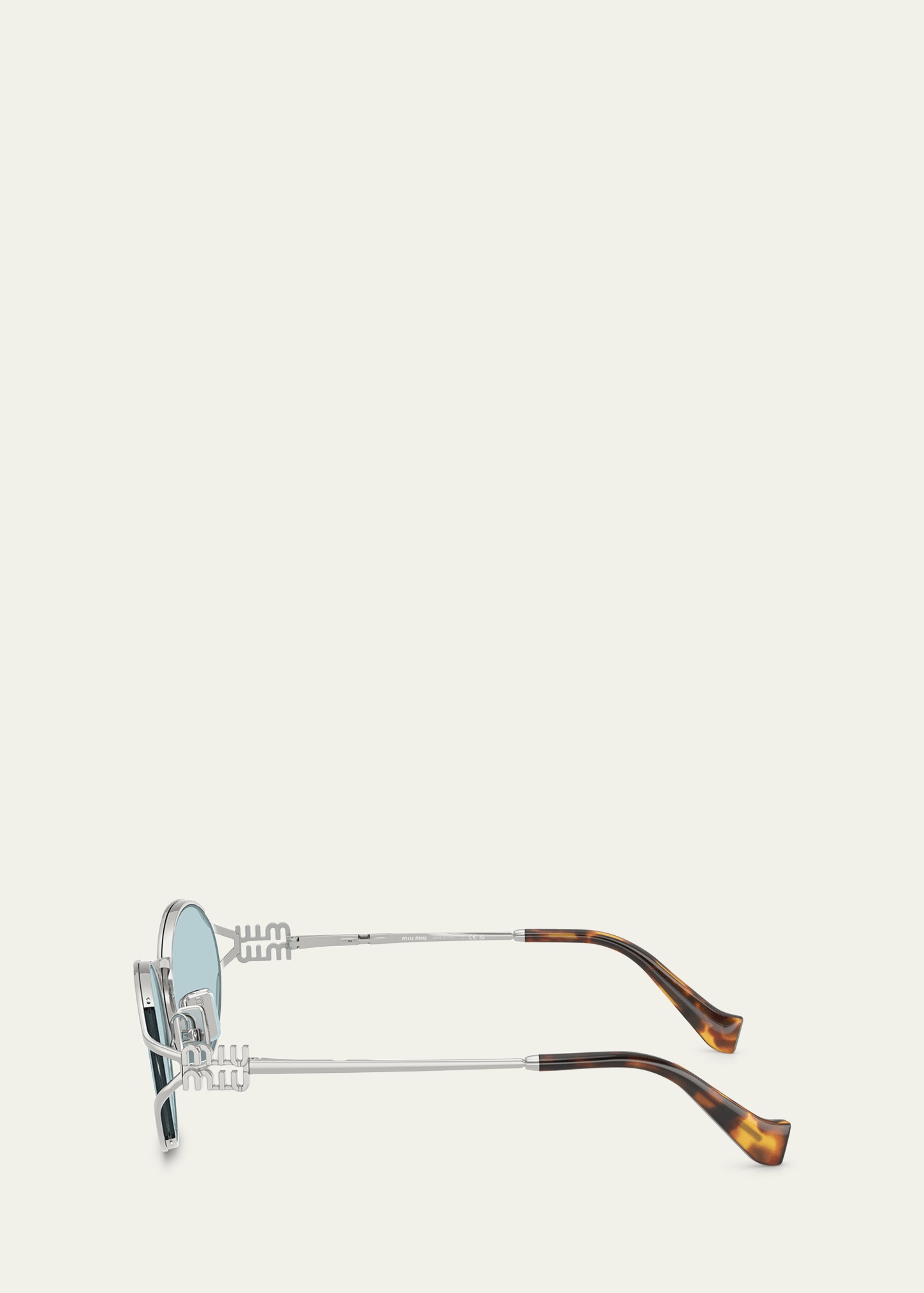 MU 52YS Metal Oval Sunglasses - 3