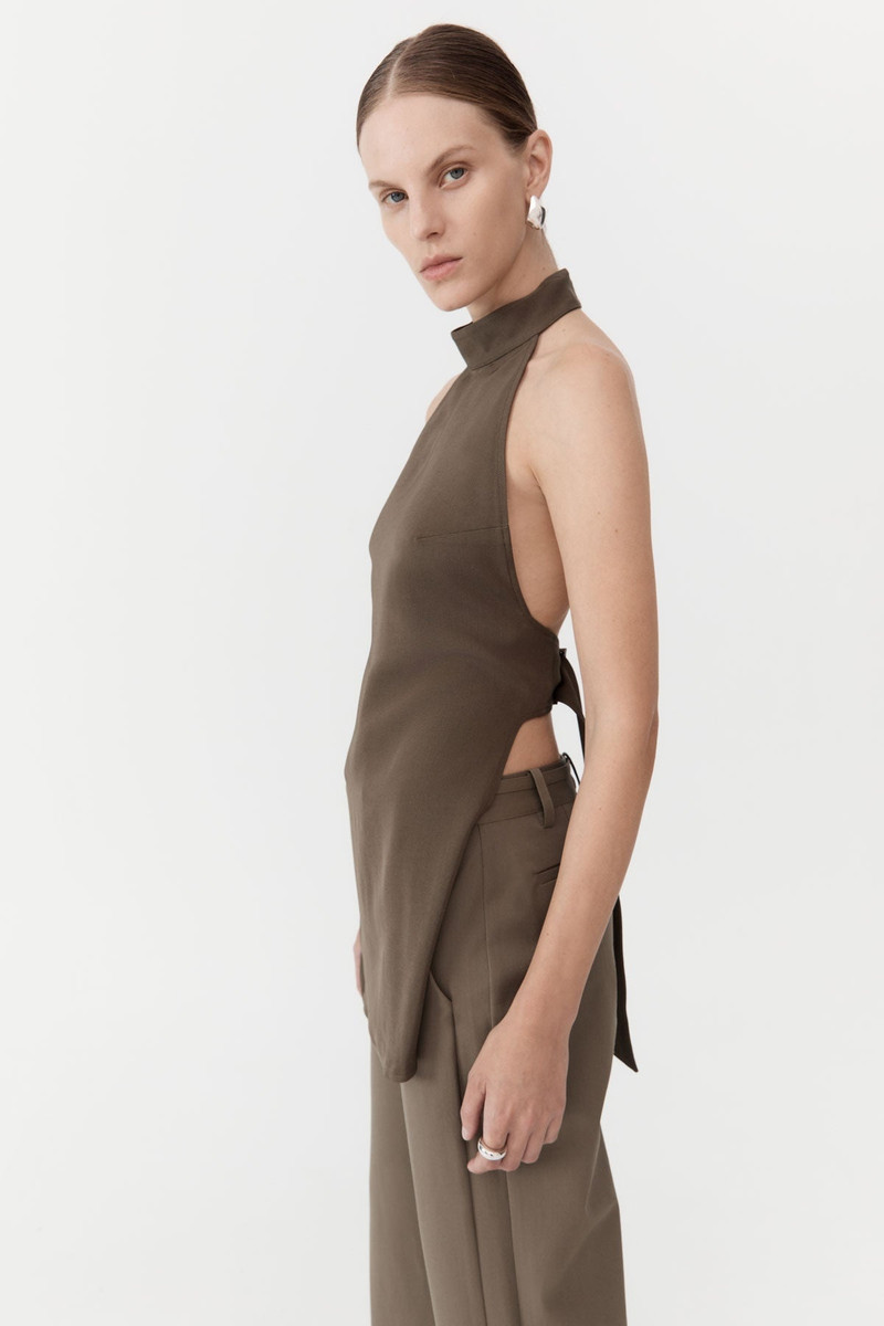 High Neck Tunic - Olivine 2