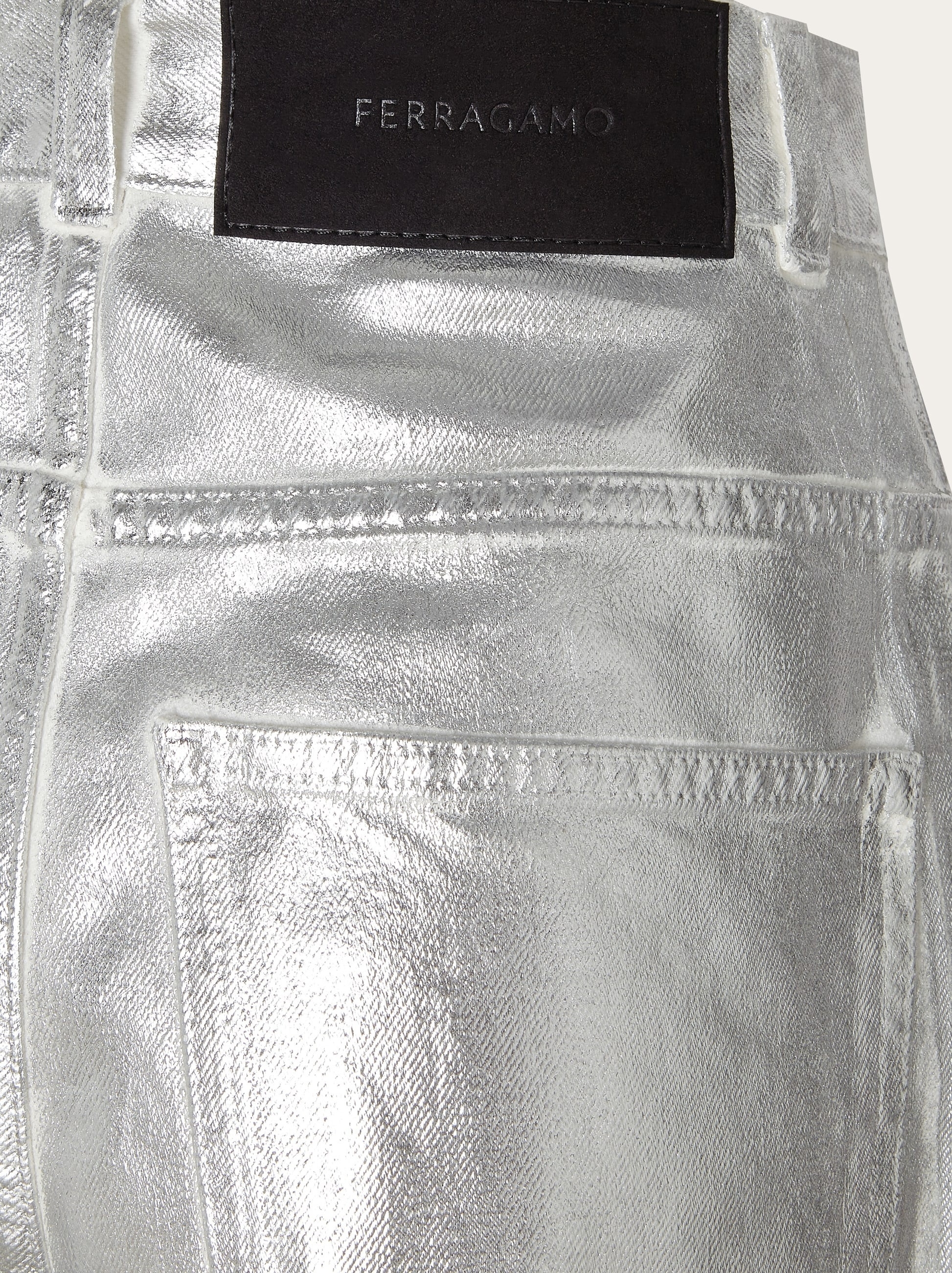 Laminated 5 pocket trouser - 4