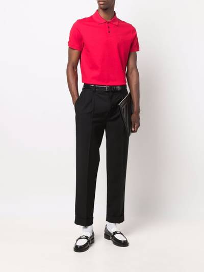 SAINT LAURENT embroidered logo polo shirt outlook