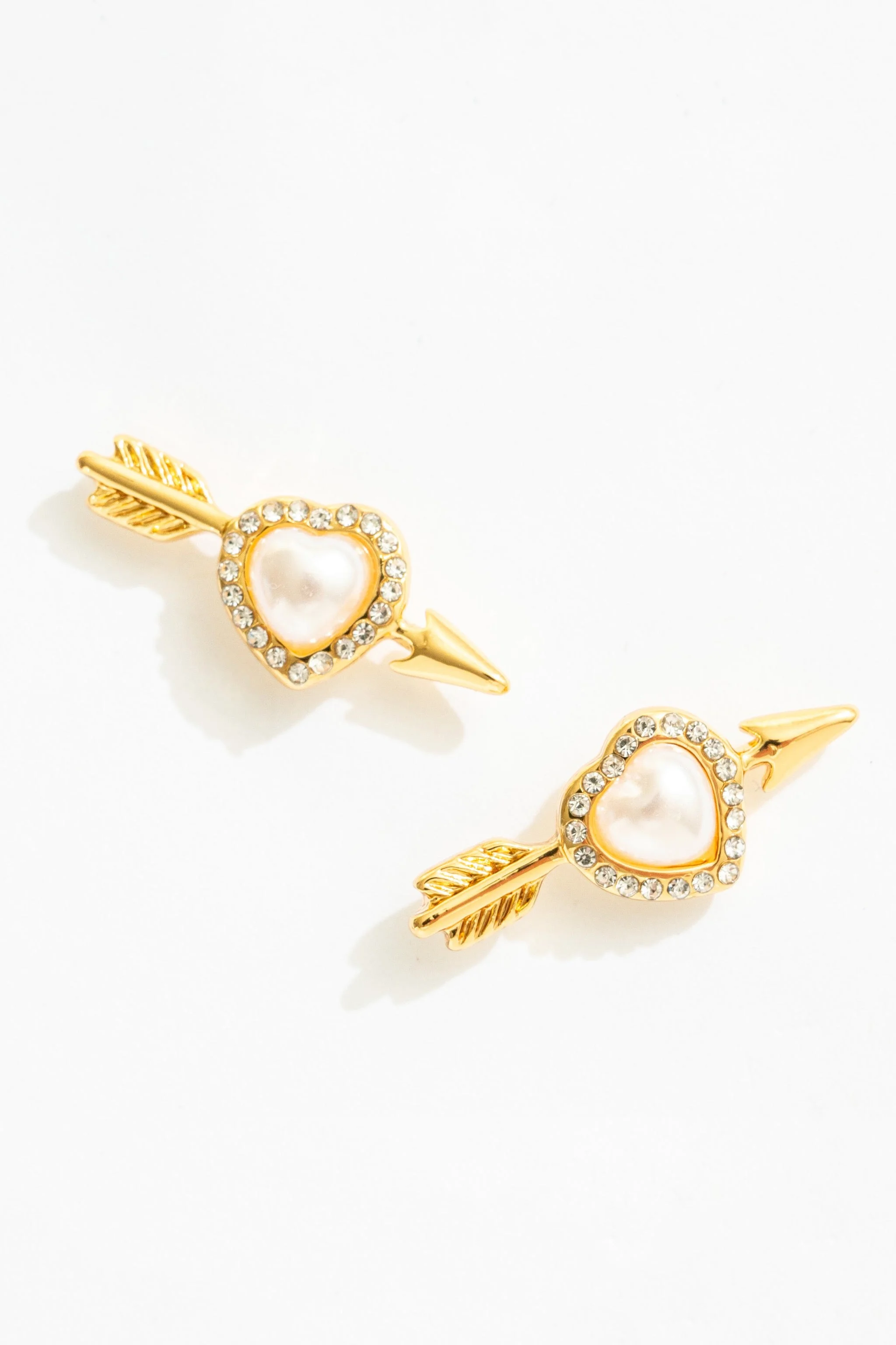 Cupid Heart Stud Earrings - 1