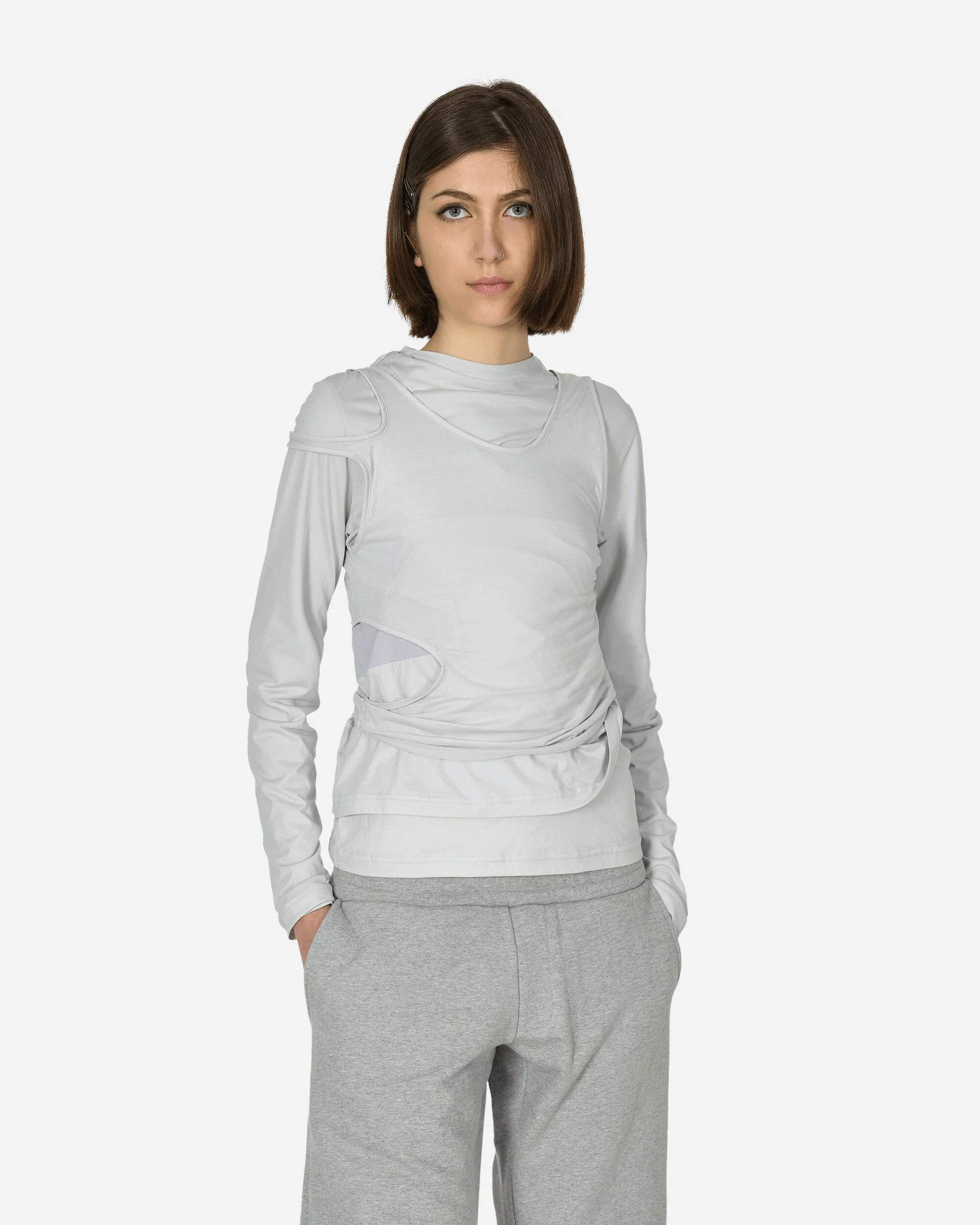 Julien Longsleeve Top Light Grey - 1