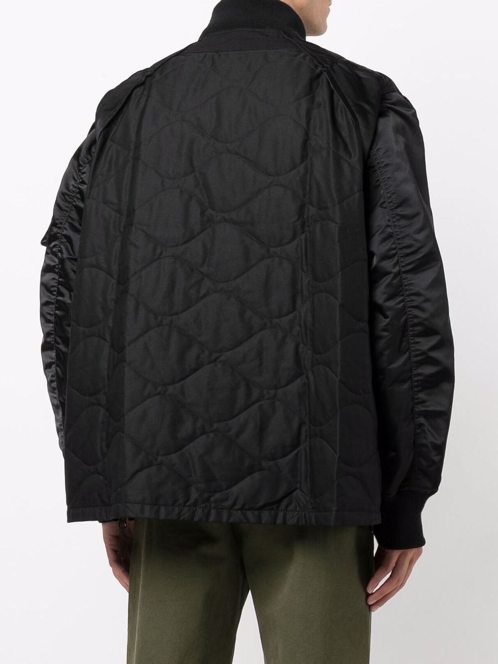 quilted-panel bomber jacket - 4