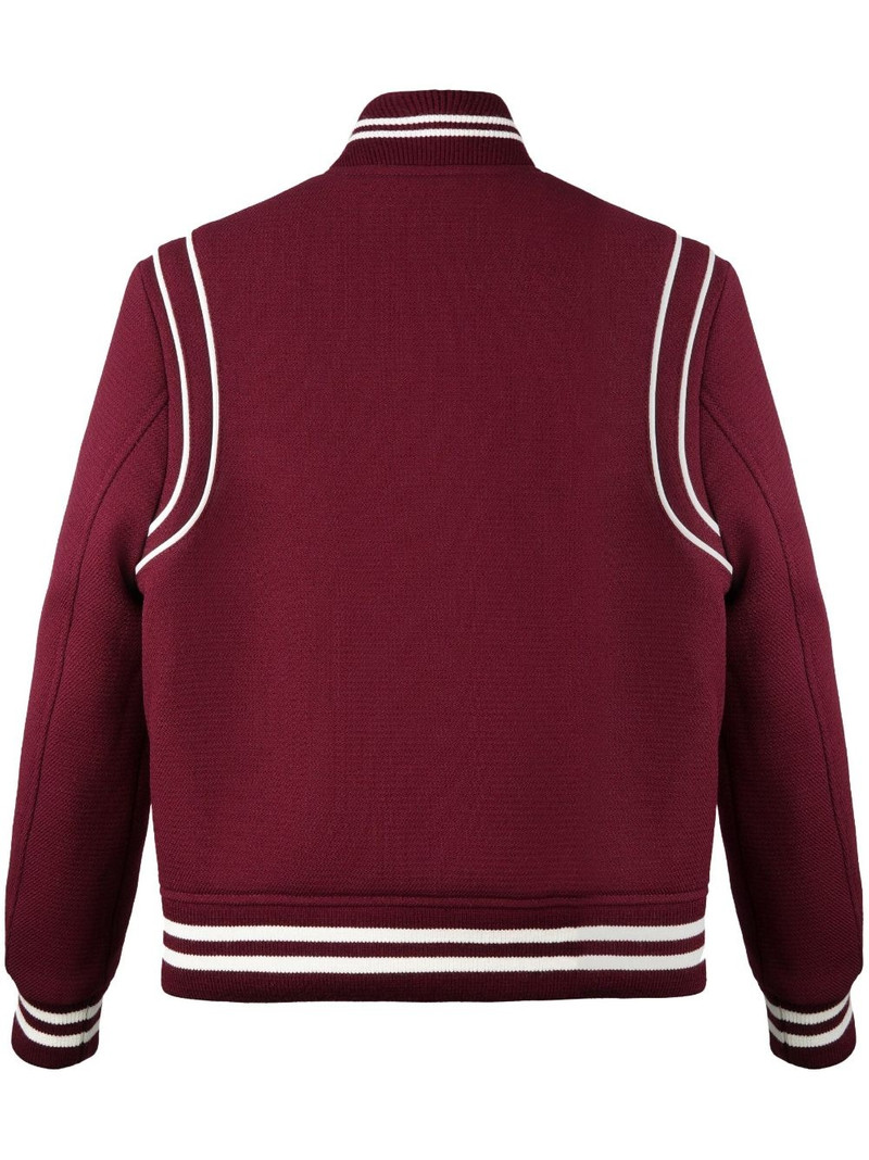 Sporty & Rich logo embroidered varsity jacket outlook
