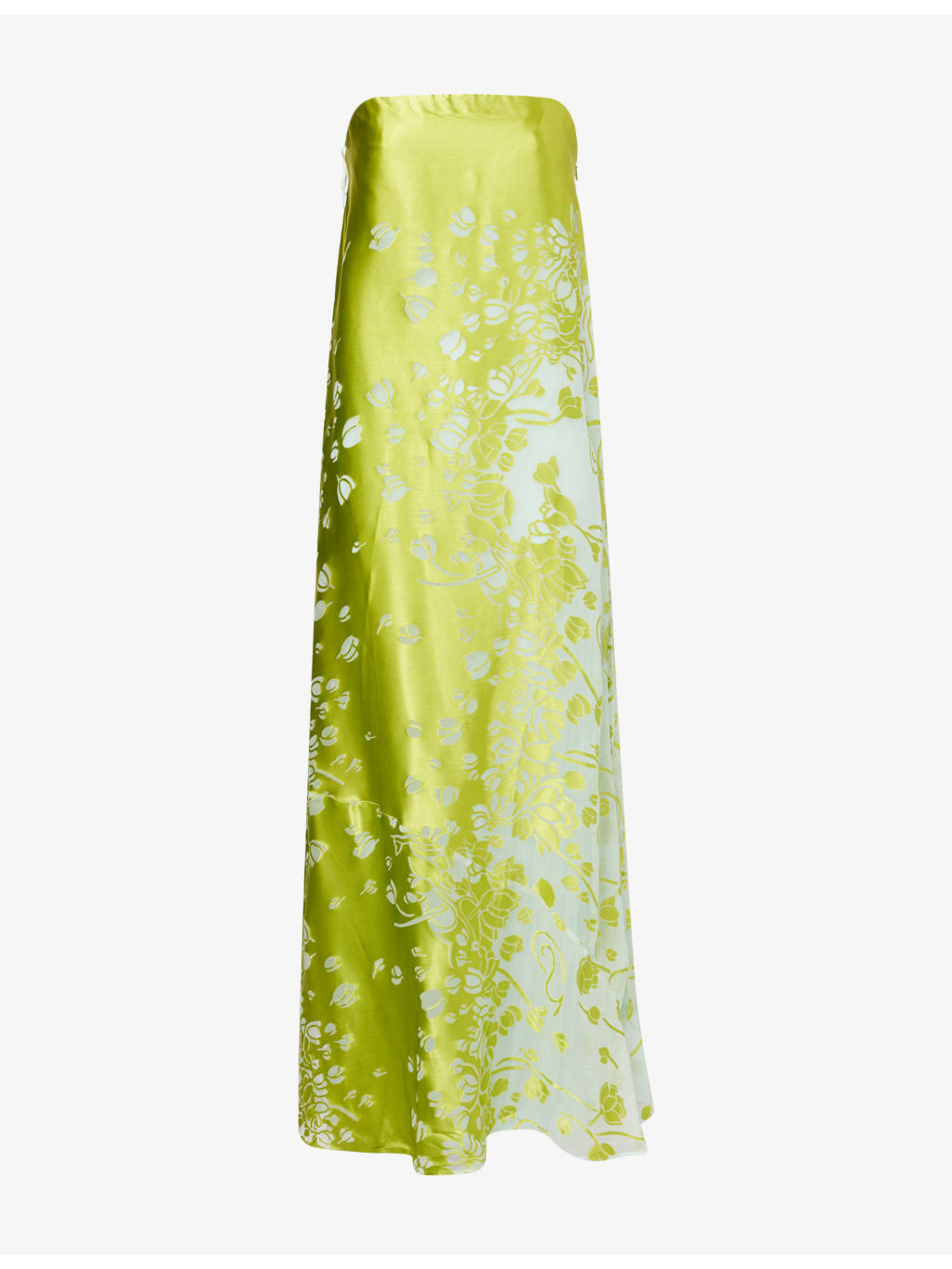 Burnout Jacquard Strapless Woven Midi Dress - 1