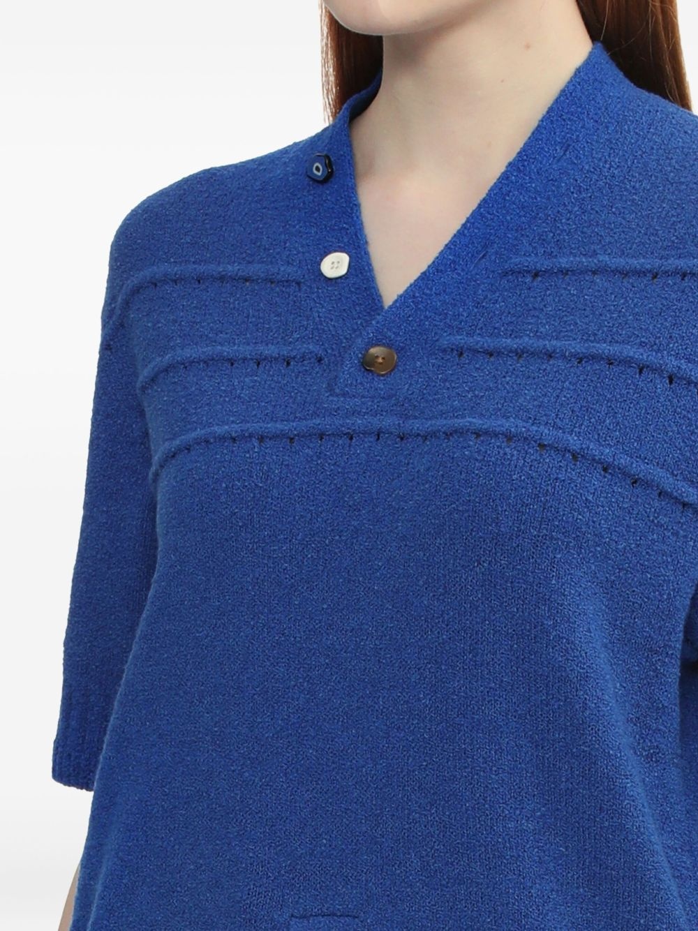 short-sleeve button top - 5