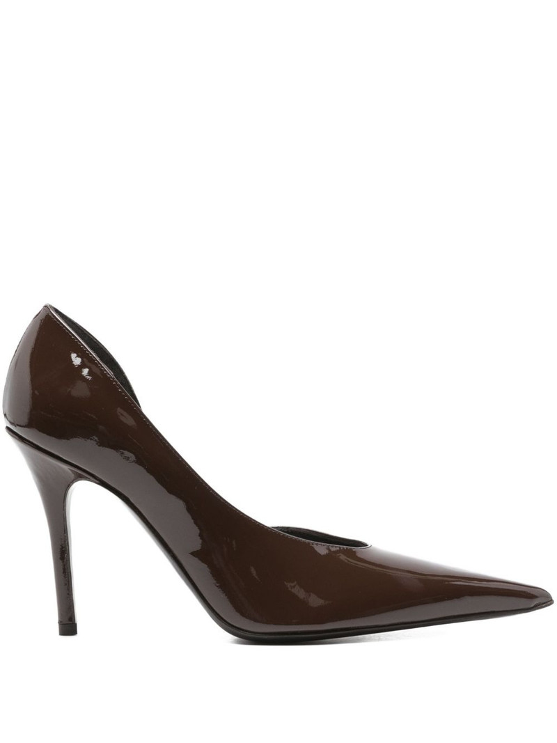 100mm Barbara pointed-toe cut-out pumps 1