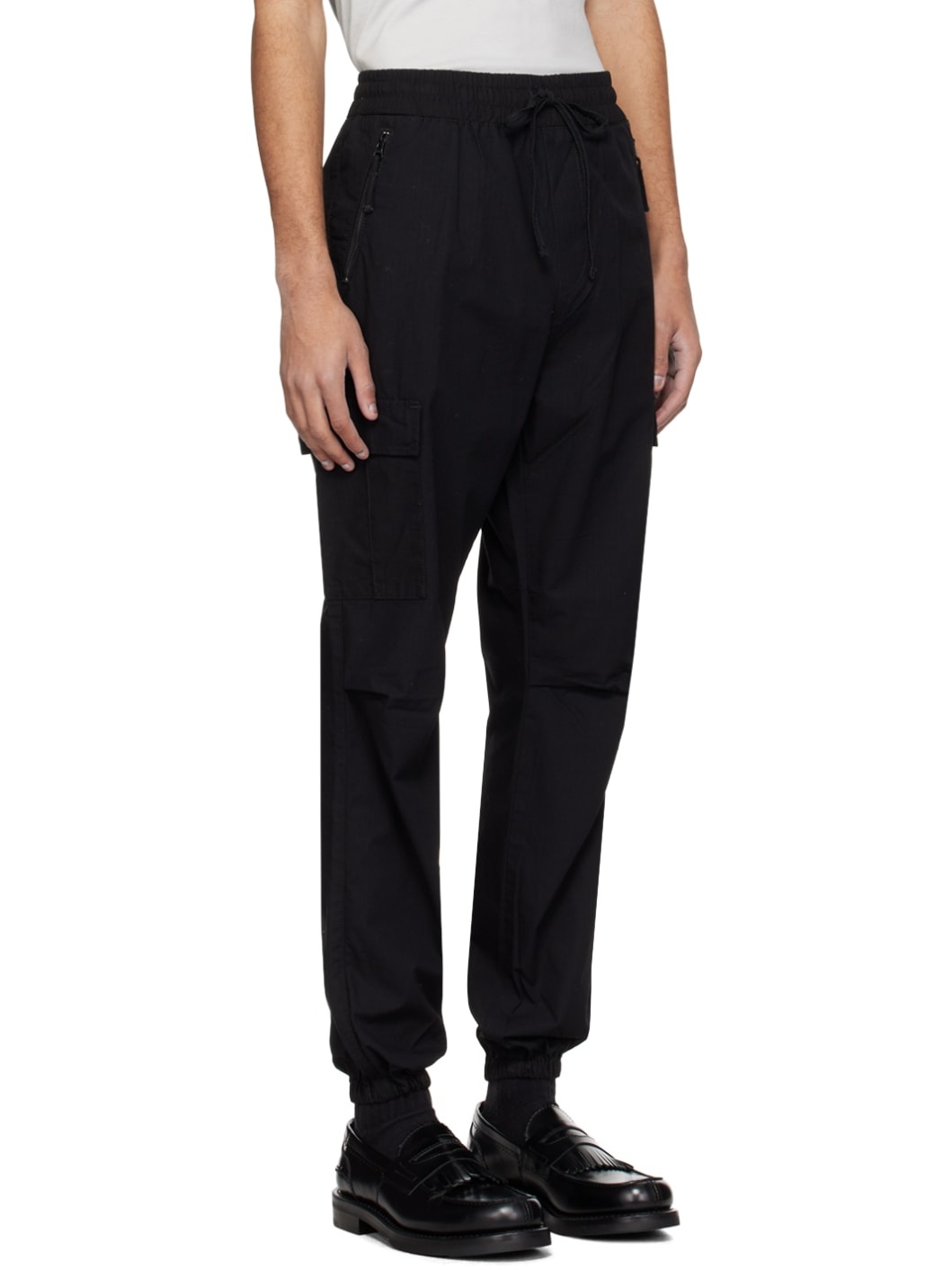 Black Jogger Cargo Pants - 2