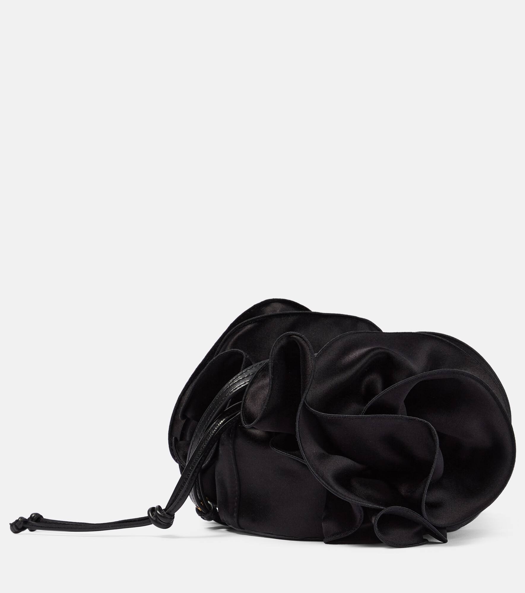 Ruched satin shoulder bag - 4
