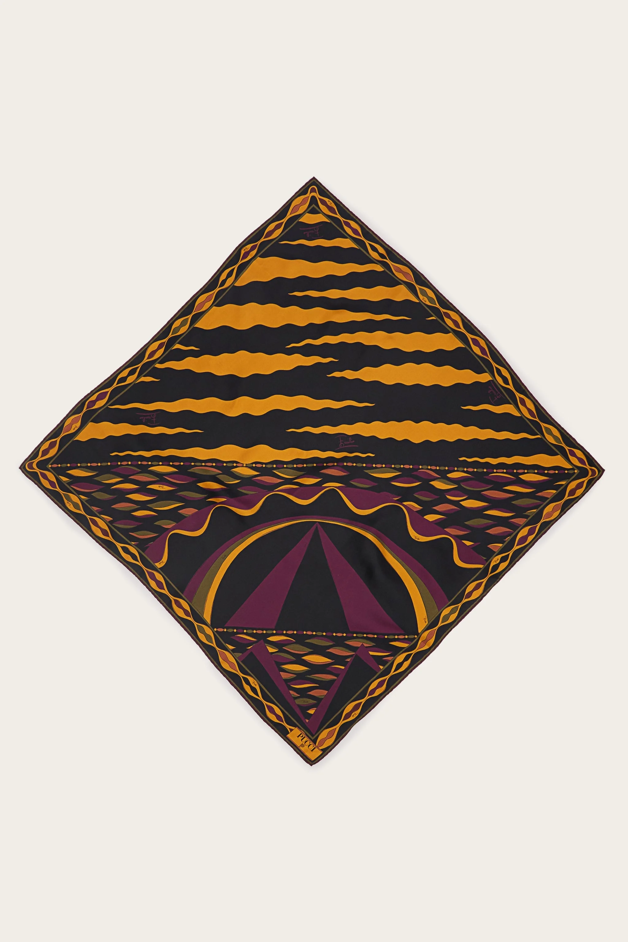 MIXED PRINT SILK SCARF - 1