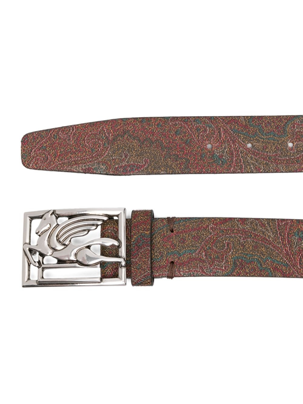 paisley pegasus leather belt - 2