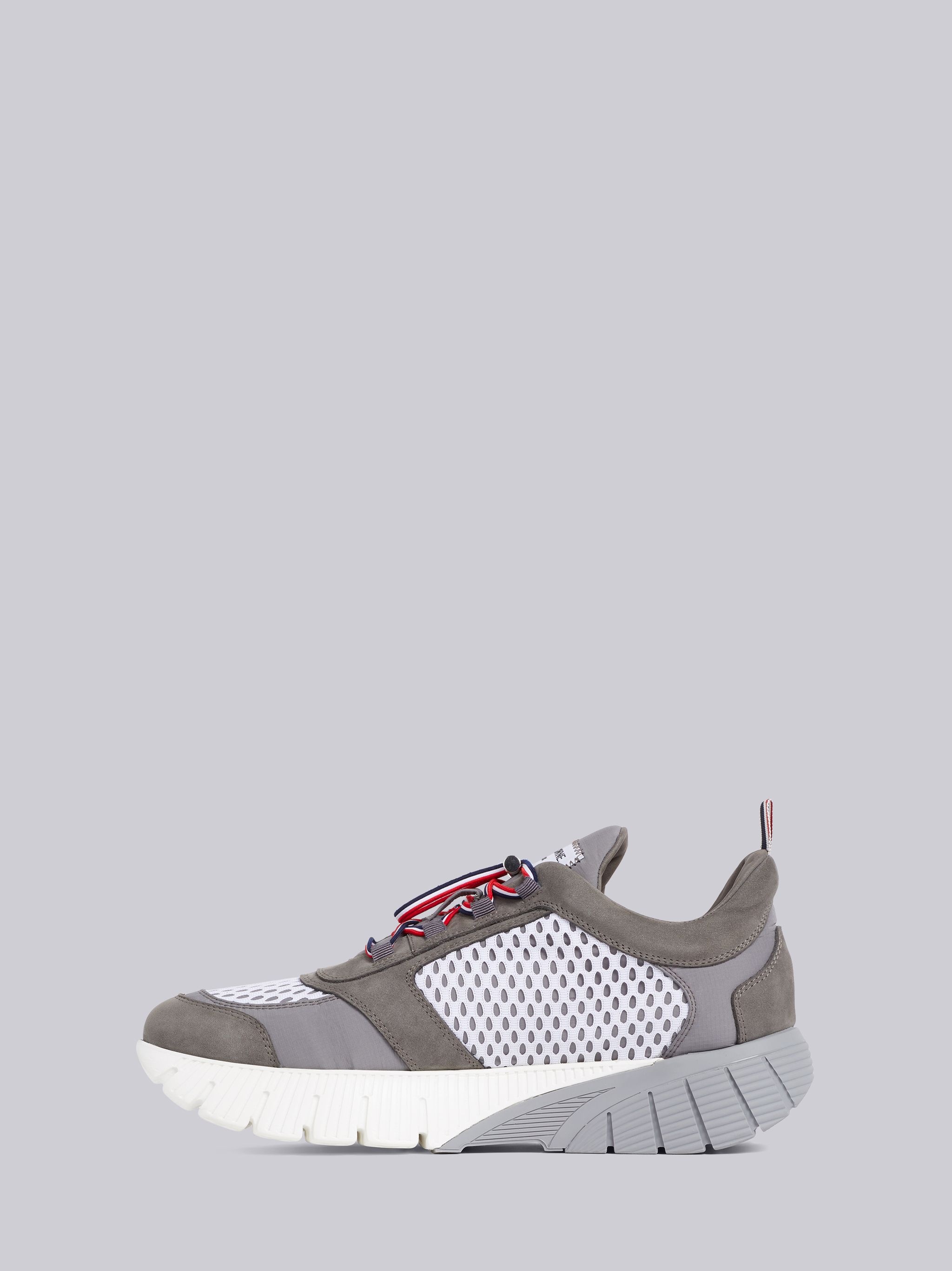 Medium Grey Mesh Raised Running Shoe - 3