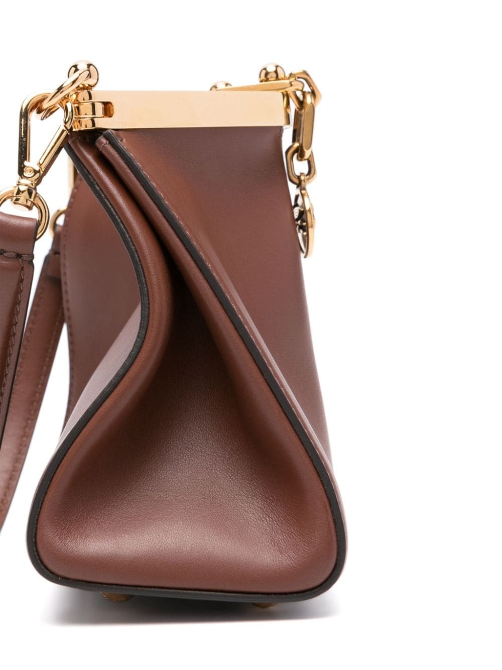 mini Vela leather tote bag - 4