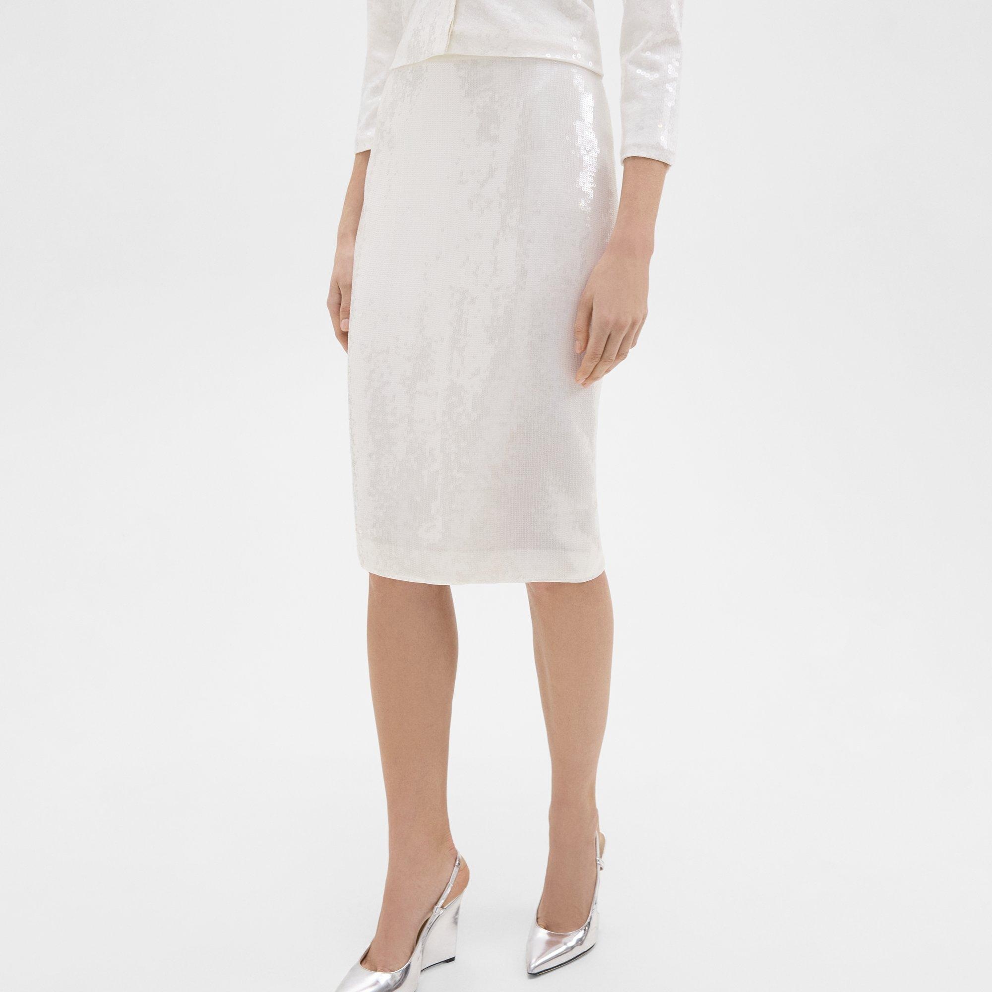 Slim Pencil Skirt in Recycled Sequins - 5