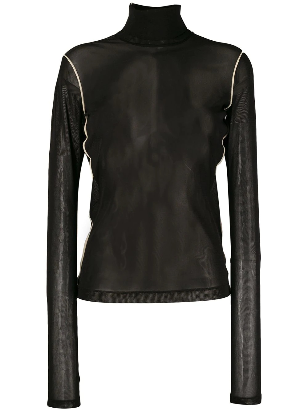 roll neck sheer top - 1