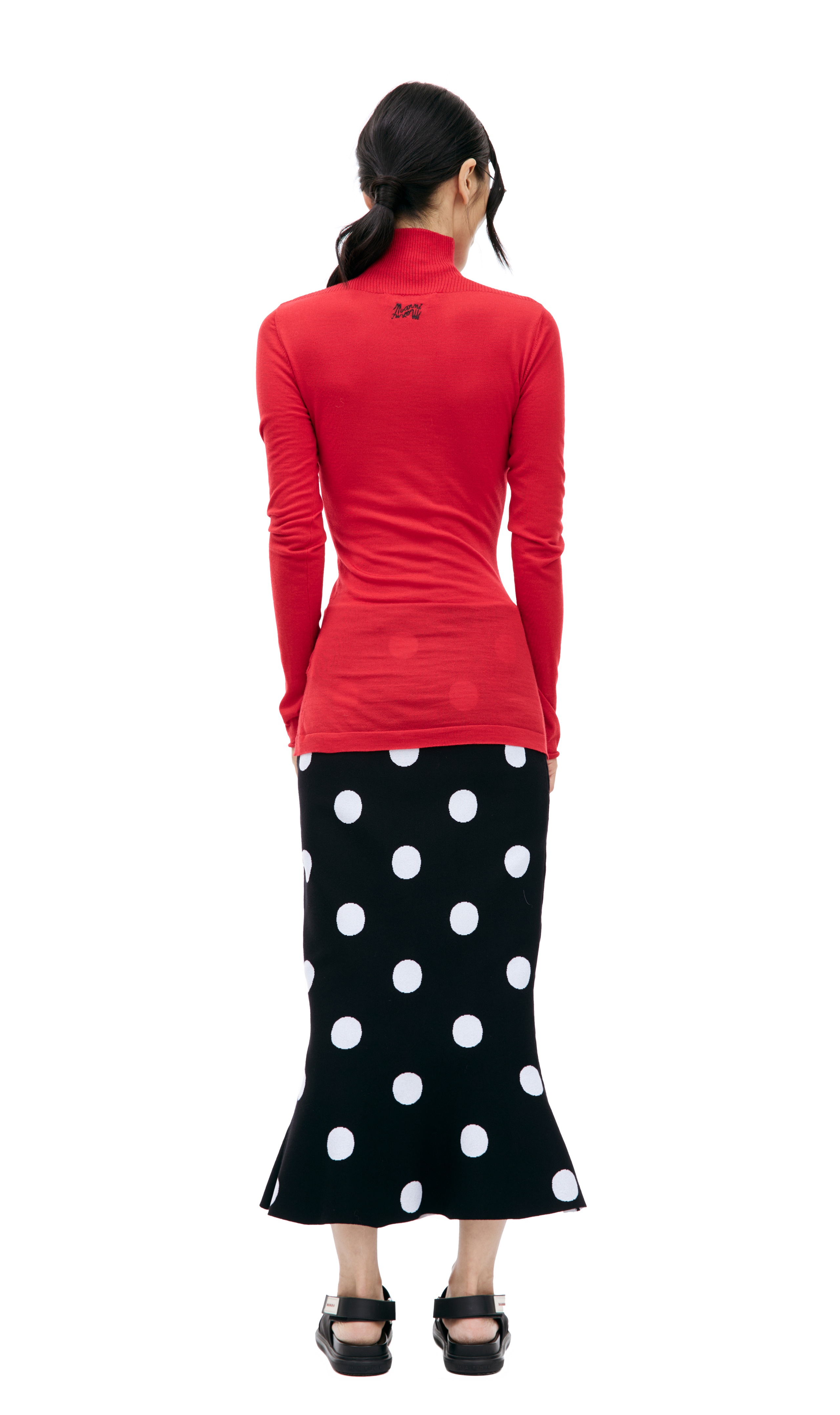 RED WOOL TURTLENECK - 3