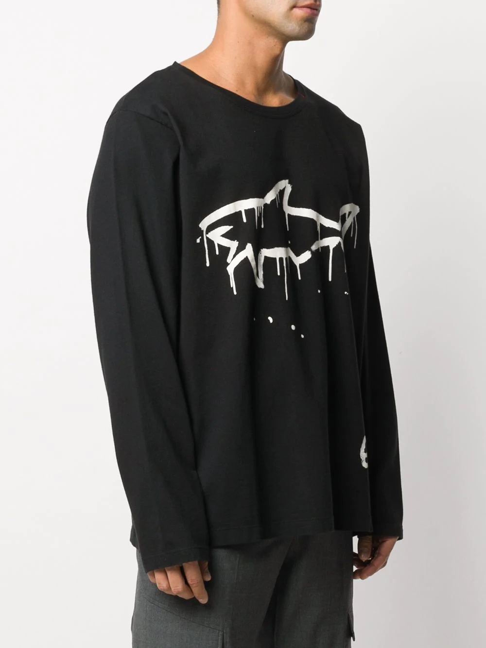 logo-print long sleeved T-shirt - 3