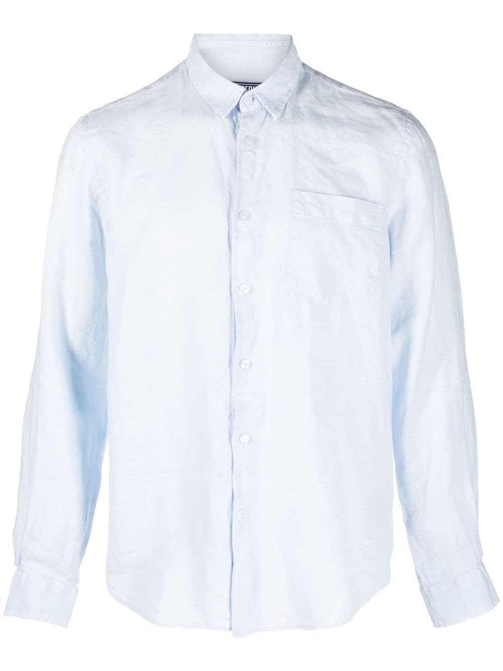 Caroubis long-sleeved linen shirt - 1