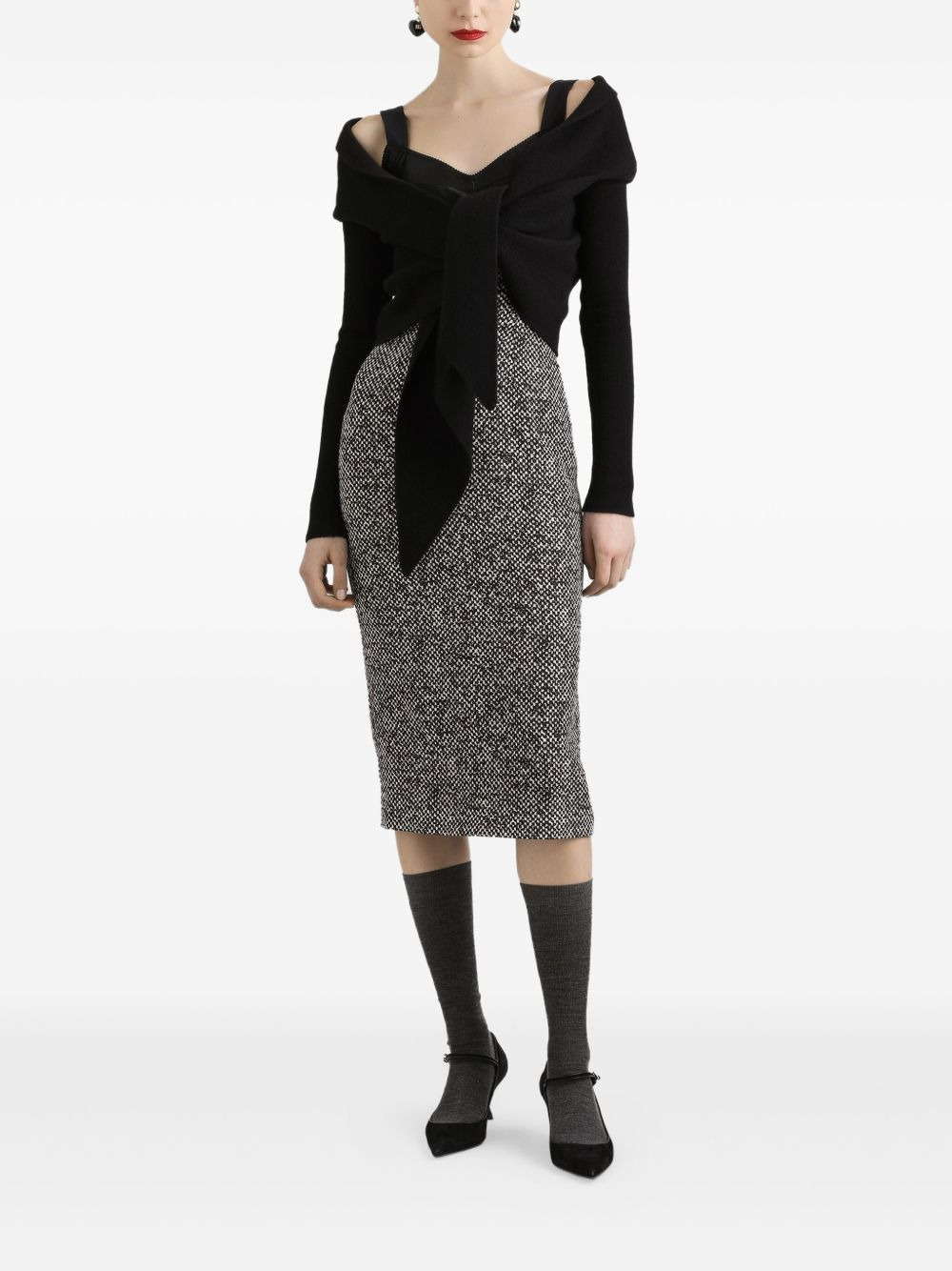 panelled midi dress - 2
