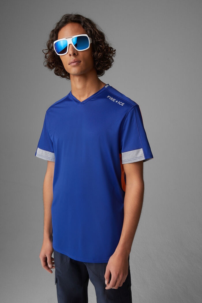 Alrey Functional shirt in Royal blue/Orange - 2