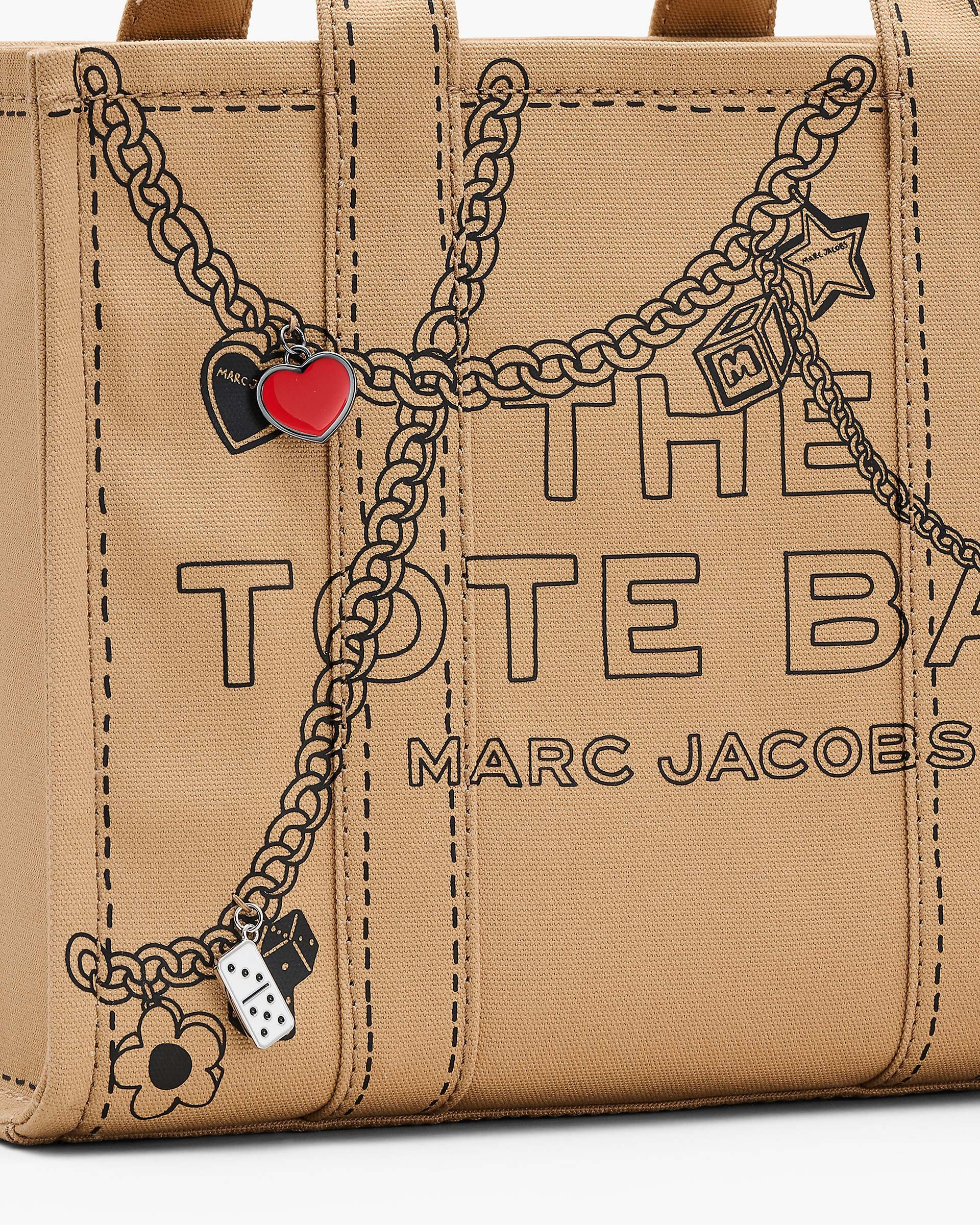 THE TROMPE L'OEIL CHARM CANVAS MEDIUM TOTE BAG - 5