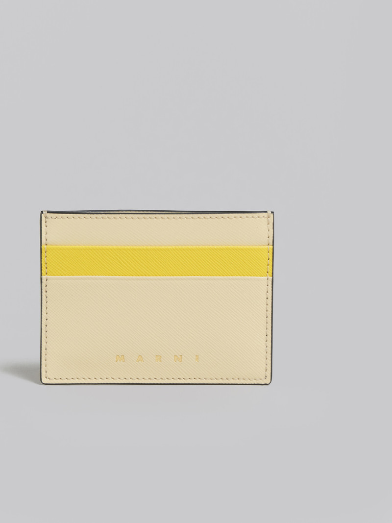 Marni CREAM SAFFIANO LEATHER CARDHOLDER outlook