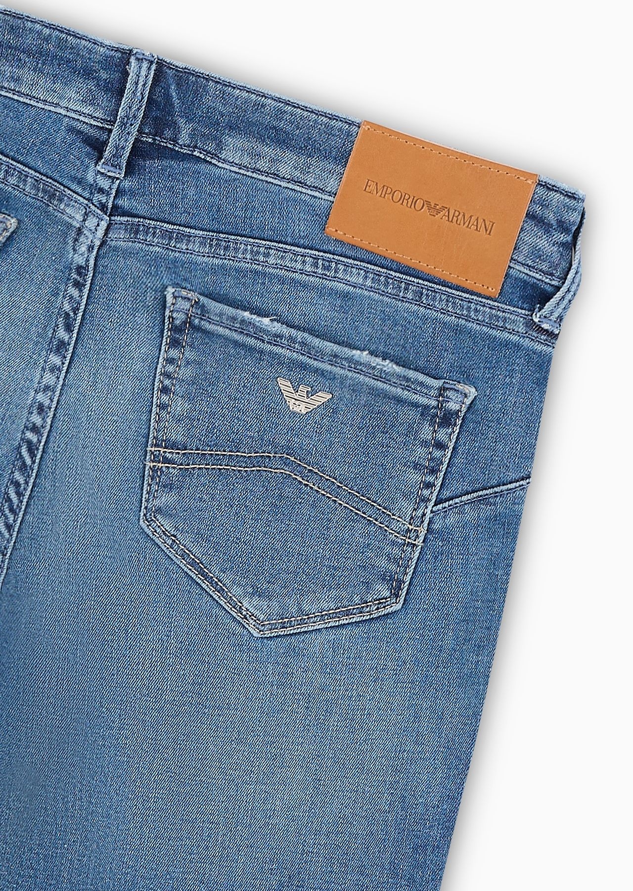J23 Mid-rise, super-skinny jeans in a worn-look denim - 6