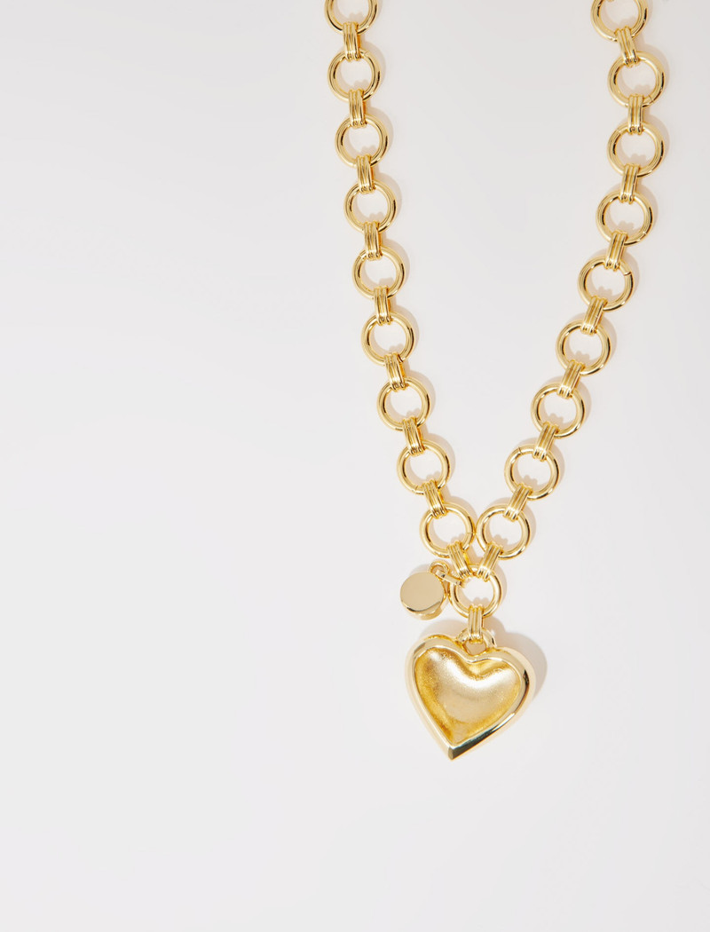 Gold heart necklace 4