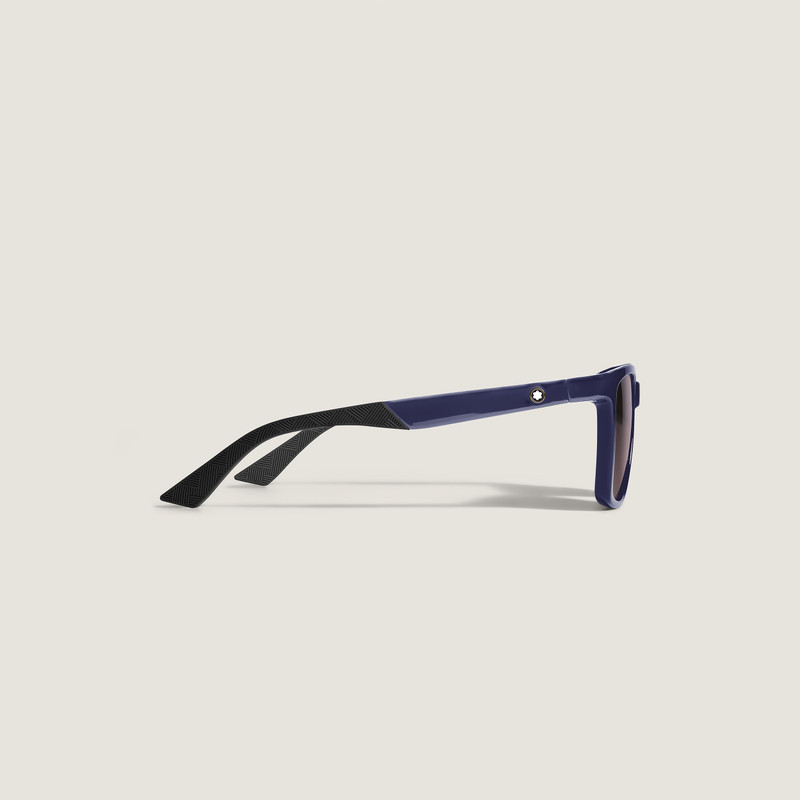 Montblanc Squared Sunglasses with Injected Blue Coloured Frame outlook