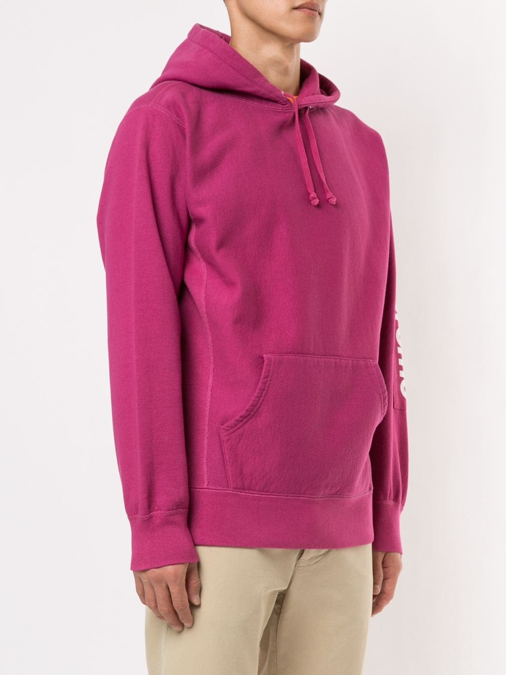 sleeve patch hooded sweatshirt - 3