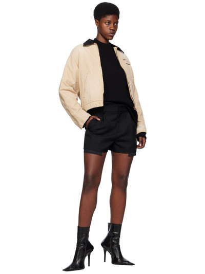We11done Black Layered Shorts outlook