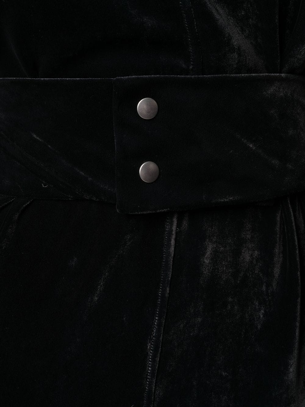 velvet v-neck short dress - 6