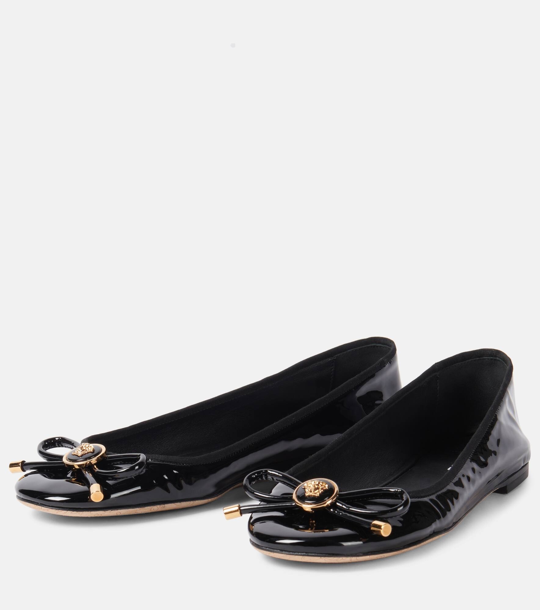 Opera bow-detail patent leather ballet flats - 4