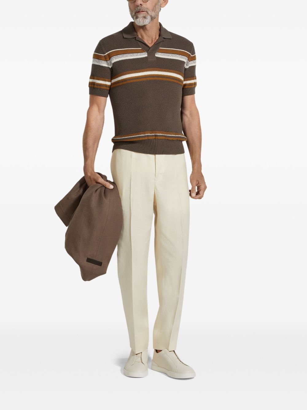 cotton-silk polo shirt - 2
