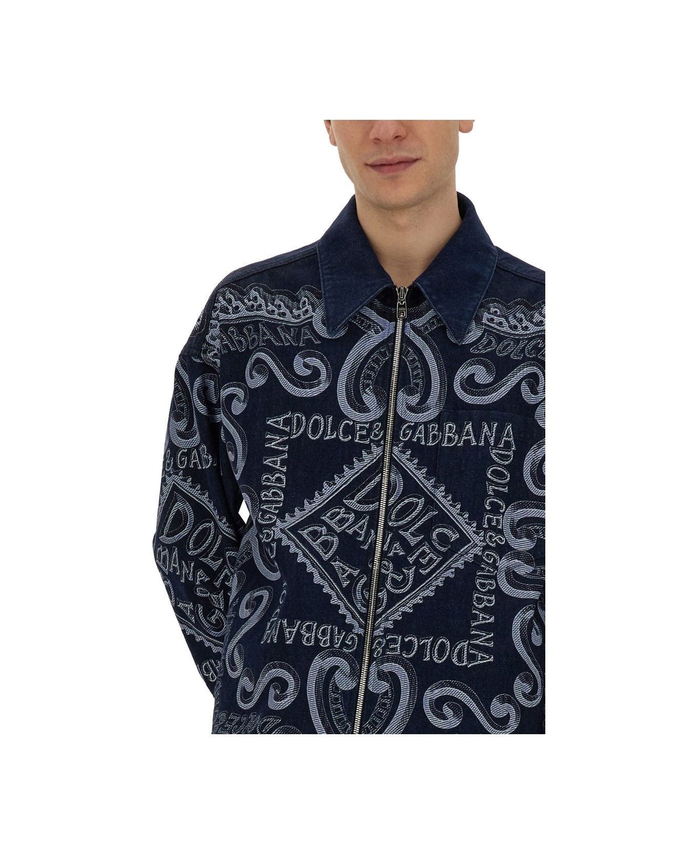 Navy Print Cardigan - 4