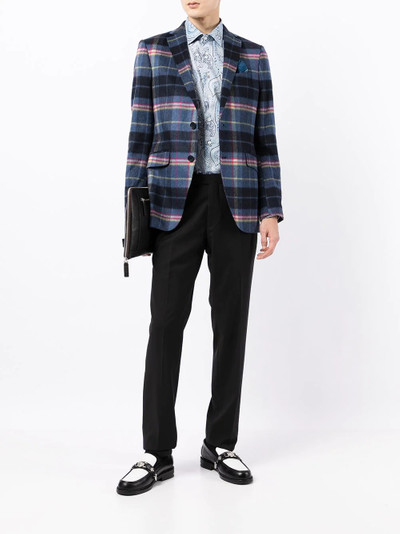 Etro plaid-check blazer outlook