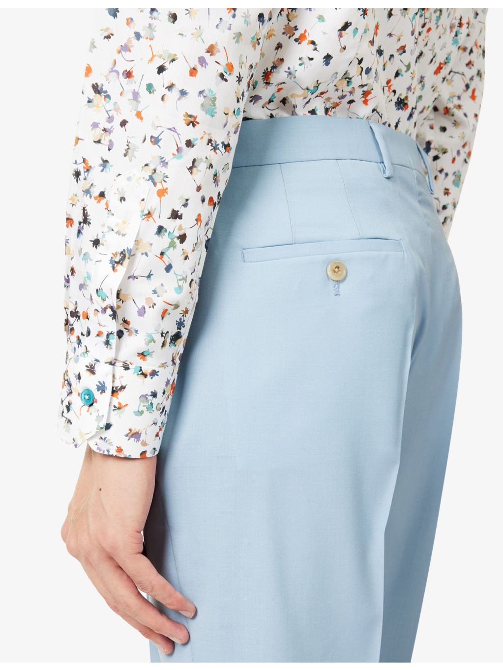 Floral Graphic-Print Long-Sleeve Cotton Blend Shirt - 5