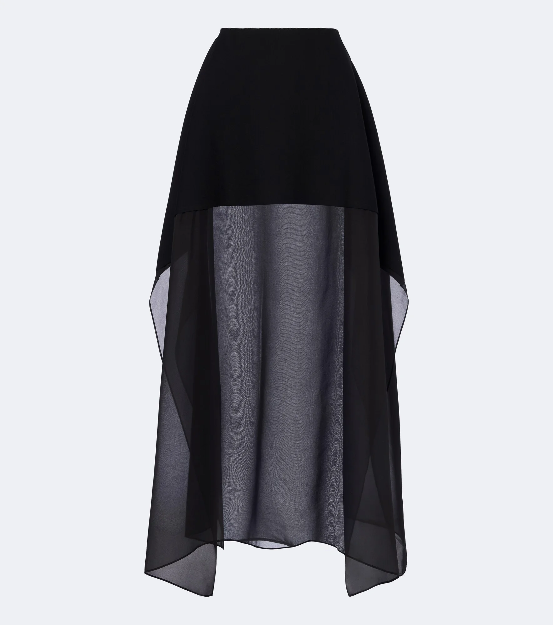 Silk-trimmed knitted maxi skirt - 1