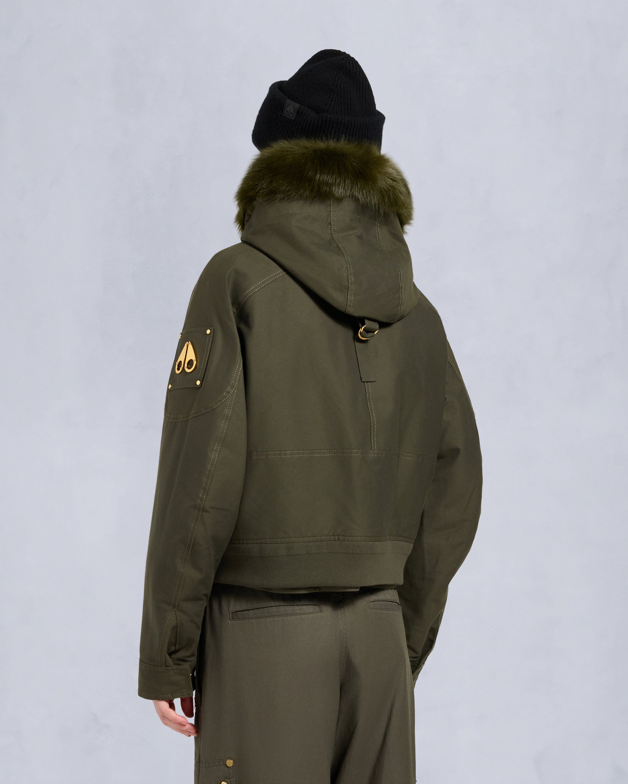 GOLD SERIES LOGAN SHEARLING TRIM BOMBER JACKET - 4