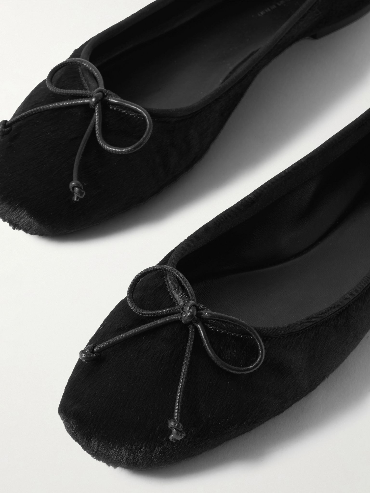 Charlotte calf hair ballet flats Black - 3