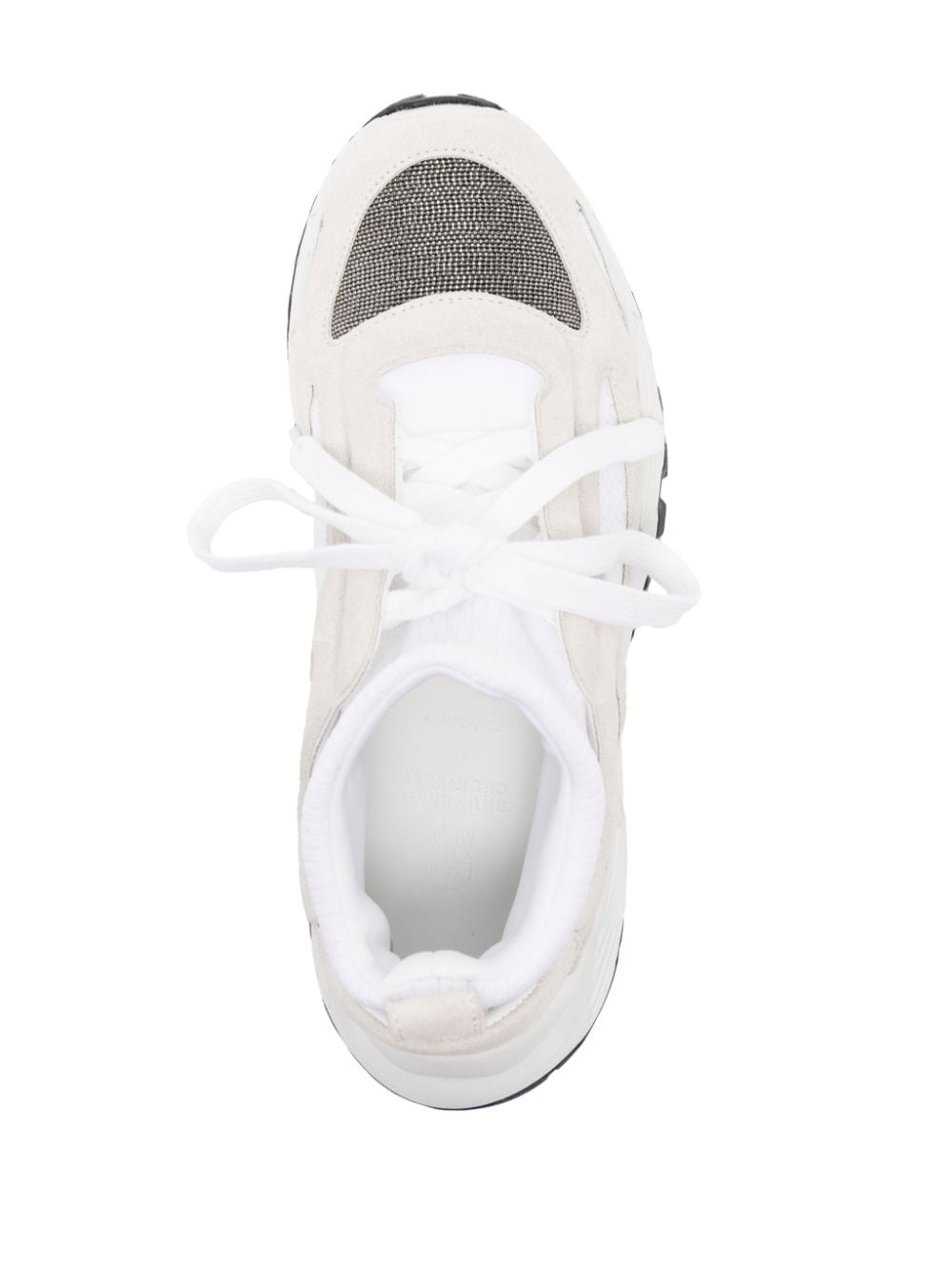 multi-panel lace-up sneakers - 4