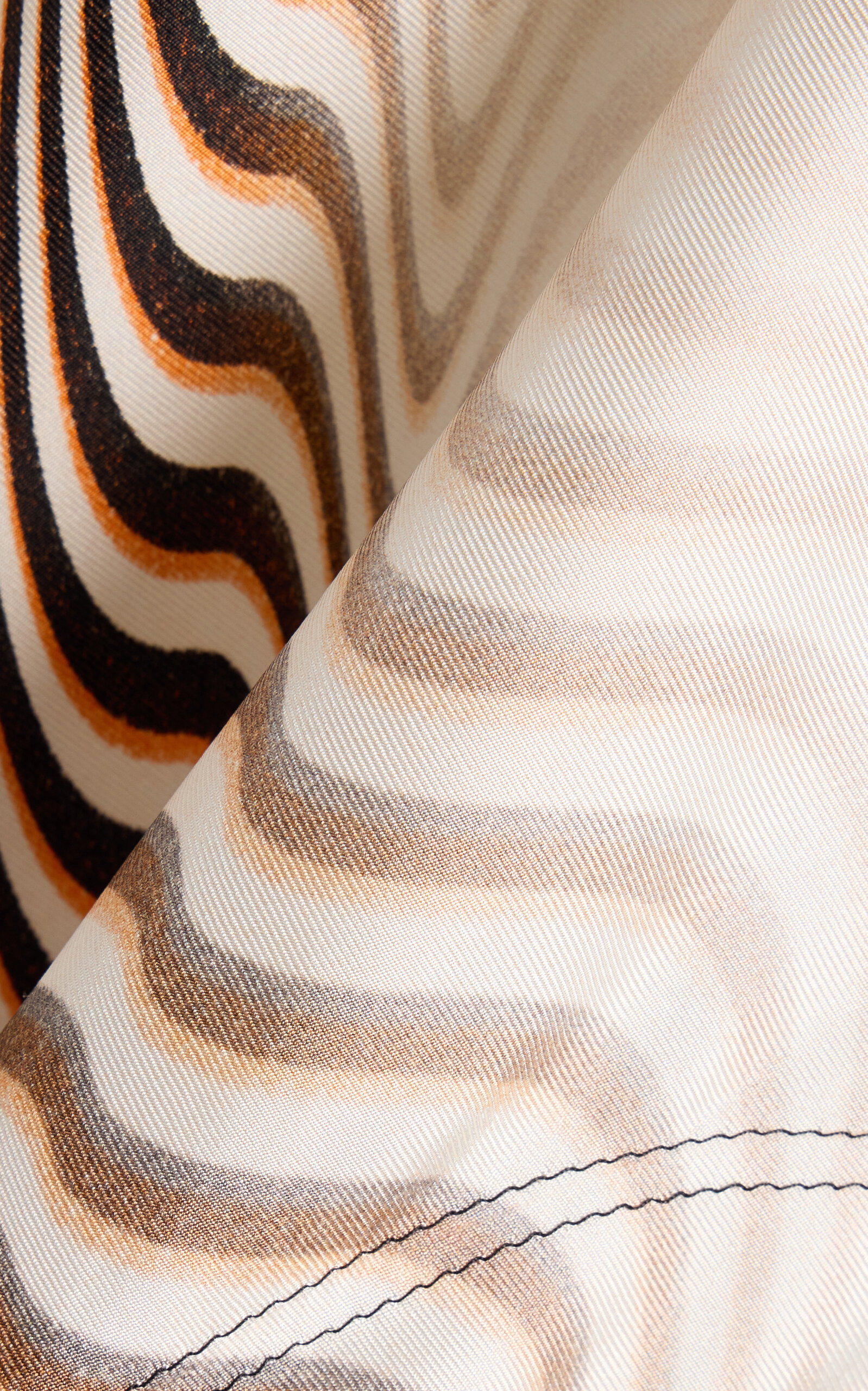 Onda Zebra-Printed Silk Twill Top print - 5