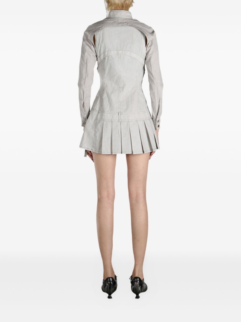 cotton pleated dress - 4